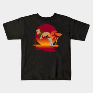 Colouring Lion T-shirt Design Kids T-Shirt